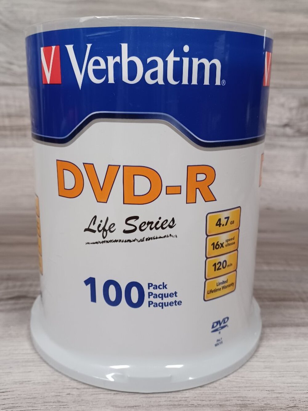 New Verbatim DVD-R Life Series 100 pack 120 MIns 4.7GB